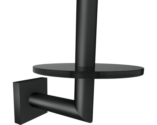 Svart toalettpappershållare för väggmontering