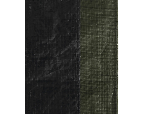 Täckande presenning med svart och grön yta