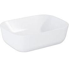 Vitt tvättställ för bänkmontage i keramik