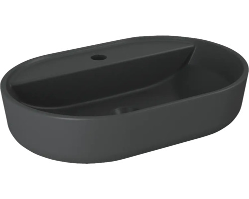 Tvättställ för bänkskiva i keramik med oval form