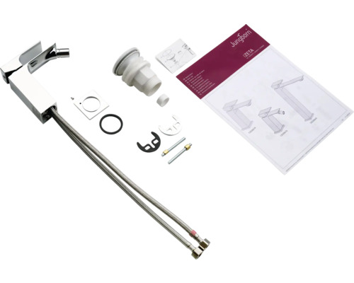 Jungborn Zeta tvättställsblandare med tillbehör och monteringsanvisning