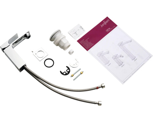 Jungborn Zeta tvättställsblandare och tillbehör