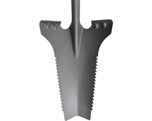 Trädgårdsspade med sågtandning