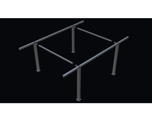 Metall pergola byggsats med fyrkantig design