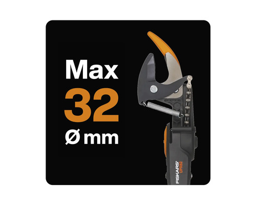 Fiskars UPX82 trädsaxhuvud, maximal klippkapacitet 32 mm