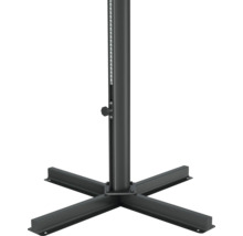 Parasollfot av metall med LED-list.
