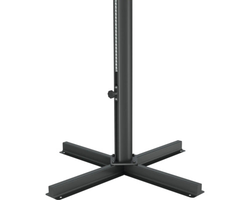 Parasollfot av metall med LED-list.