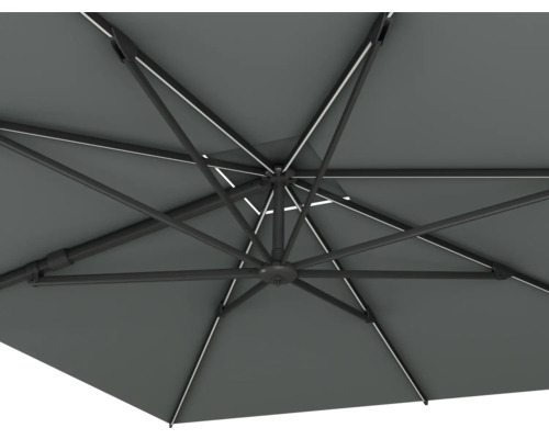 Detaljbild av ett parasoll med spjälor