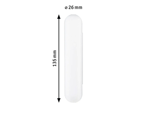 Bild av en magnetkontakt med måtten 135 mm längd och 26 mm diameter