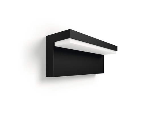 Vägglykta PHILIPS HUE Nyro White & Color Ambiance 13.5W 1000lm 2000-6500K svart Svart rektangulär vägglampa