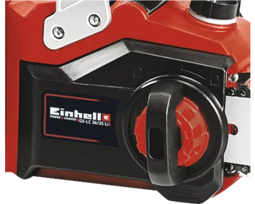 Detaljvy av Einhell motorsåg