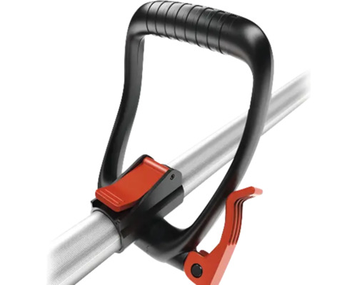 Detaljvy av ett verktygshandtag med spak och manöverelement