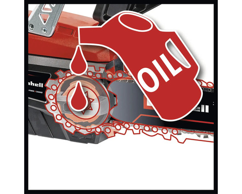 Symbol för smörjning av en motorsåg