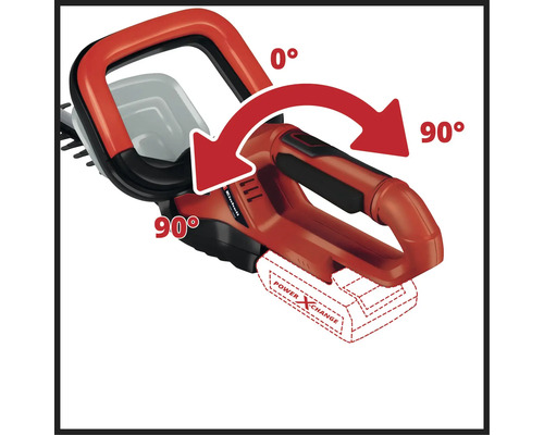 Einhell batteridriven häcksax med roterande handtag
