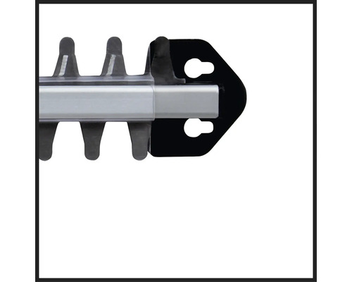 Detaljbild av bladet på en häcksax.