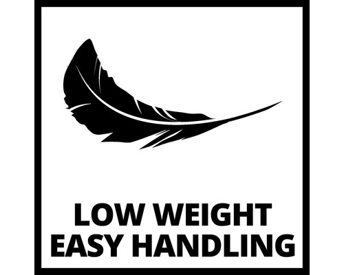 Symbol för låg vikt och enkel hantering