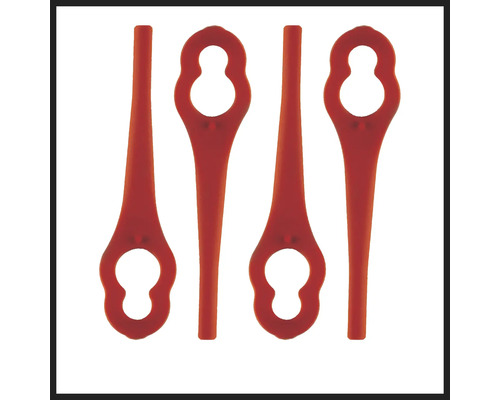 Flera grästrimmarknivar av plast