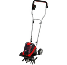 Enaxlig traktor med hjul och rödsvart hölje