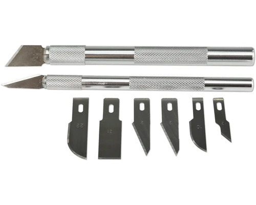 Hobbymessats med olika blad