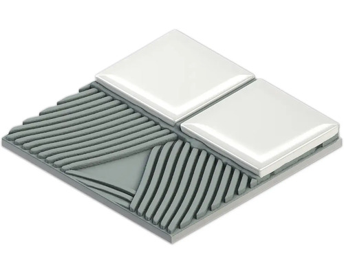 Tvärsnitt av plattor med kakelfix