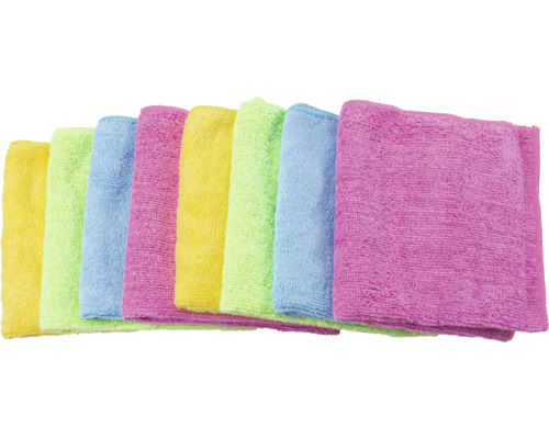 Stapel med färgade rengöringsdukar