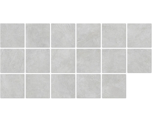 Rektangulära golvplattor med stenmönster, i en fyr gånger fyra layout