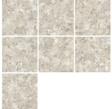 Nio golvplattor med marmorutseende