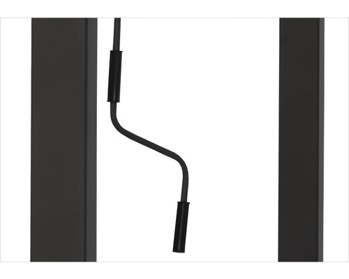 Dekorativ belysningselement med smal kabel mellan två vertikala element