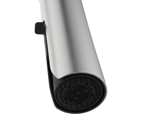 Detalj av pipen på en köksblandare