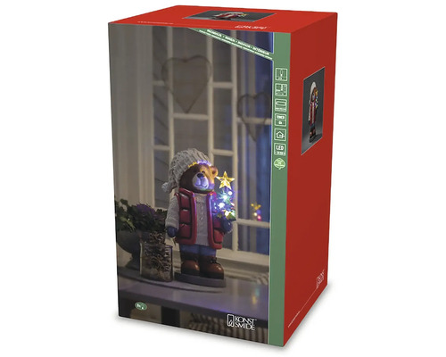 Förpackning av en LED-nallebjörnsfigur med julgran för inomhusbruk