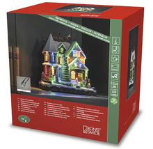 Förpackning av ett upplyst julhus med LED från Konstsmide