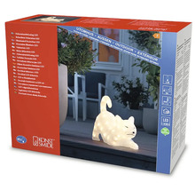 Förpackning för en LED-dekorationslampa i form av en katt för utomhusbruk