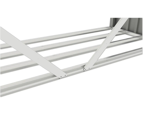 Metallramstruktur för ett trädgårdshus