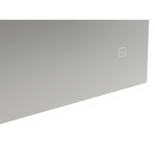 Detaljvy av en spegel med belysning