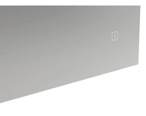 Detaljvy av en spegel med belysning