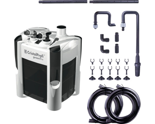 Akvarium ytterfilter med tillbehör