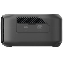 Bärbar kraftstation med solcells- eller bilanslutning och växelströmsladdningsanslutning.