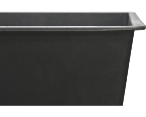 Svart murbruksbalja av plast