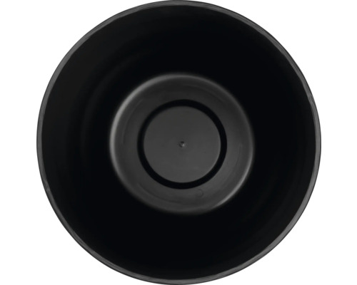 Svart blomkruka uppifrån