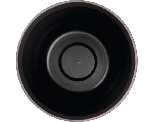 Invändig vy av en blomkruka i plast