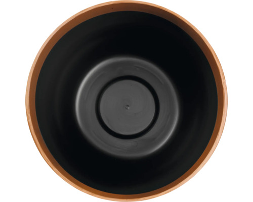 Inre vy av en blomkruka med kant