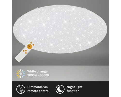 Taklampa med stjärnmönster och fjärrkontroll