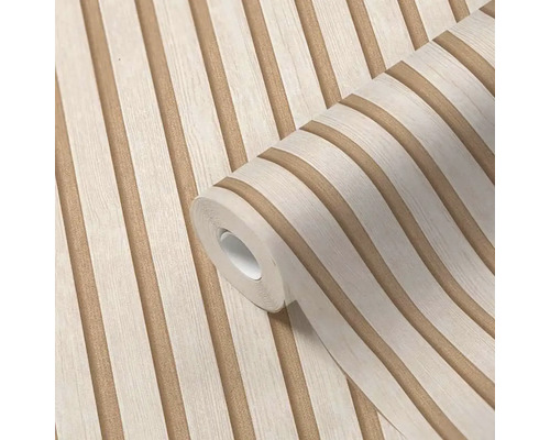 Tapetrulle med träpaneldesign