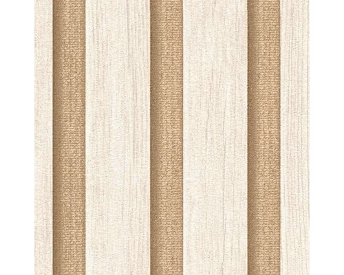 Tapet med randigt mönster och träutseende