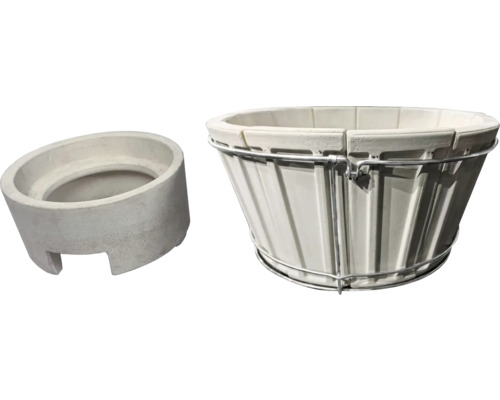 Stenugnskupol och underdel av betong