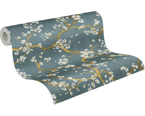 Tapetrulle med blommönster