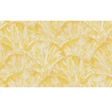 Gul non-woven tapet med abstrakt mönster