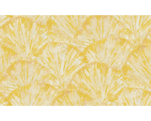 Gul non-woven tapet med abstrakt mönster