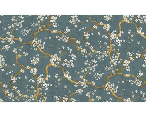 Tapet med blommönster och grenmotiv