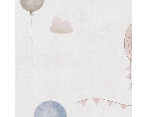 Barntapet med ballonger, moln och girlanger